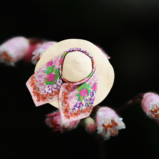 Timeless Elegance with the Ditsy Floral Natural Silk Twill Scarf