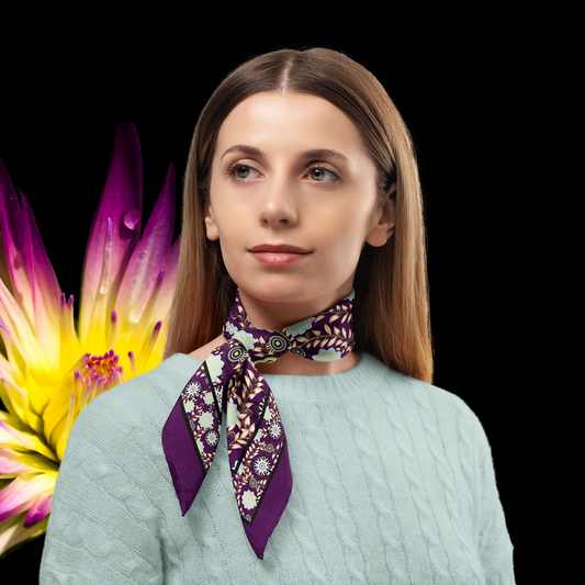 Grace in Motion: The Lotus Flower Silk Scarf — Just in Time for Badminton Horse Trials