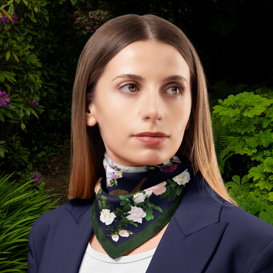 Secret Garden Natural Silk Twill Scarf