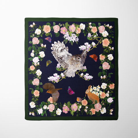 Secret Garden Silk Twill Scarf