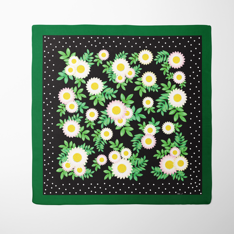 Daisy Silk Twill Scarf | Silktopia