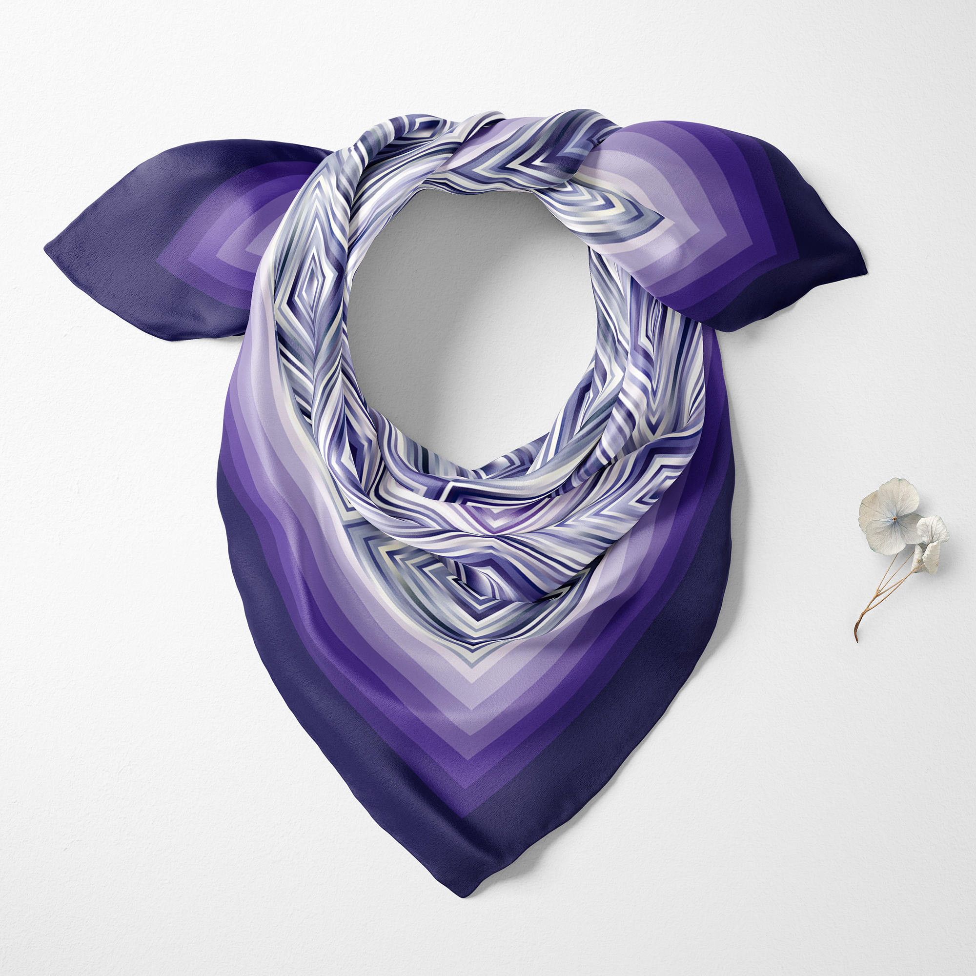 Blue John Silk Twill Scarf