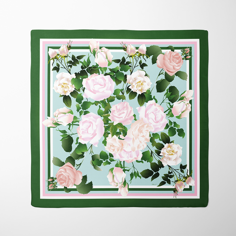 Rose Silk Twill Scarf