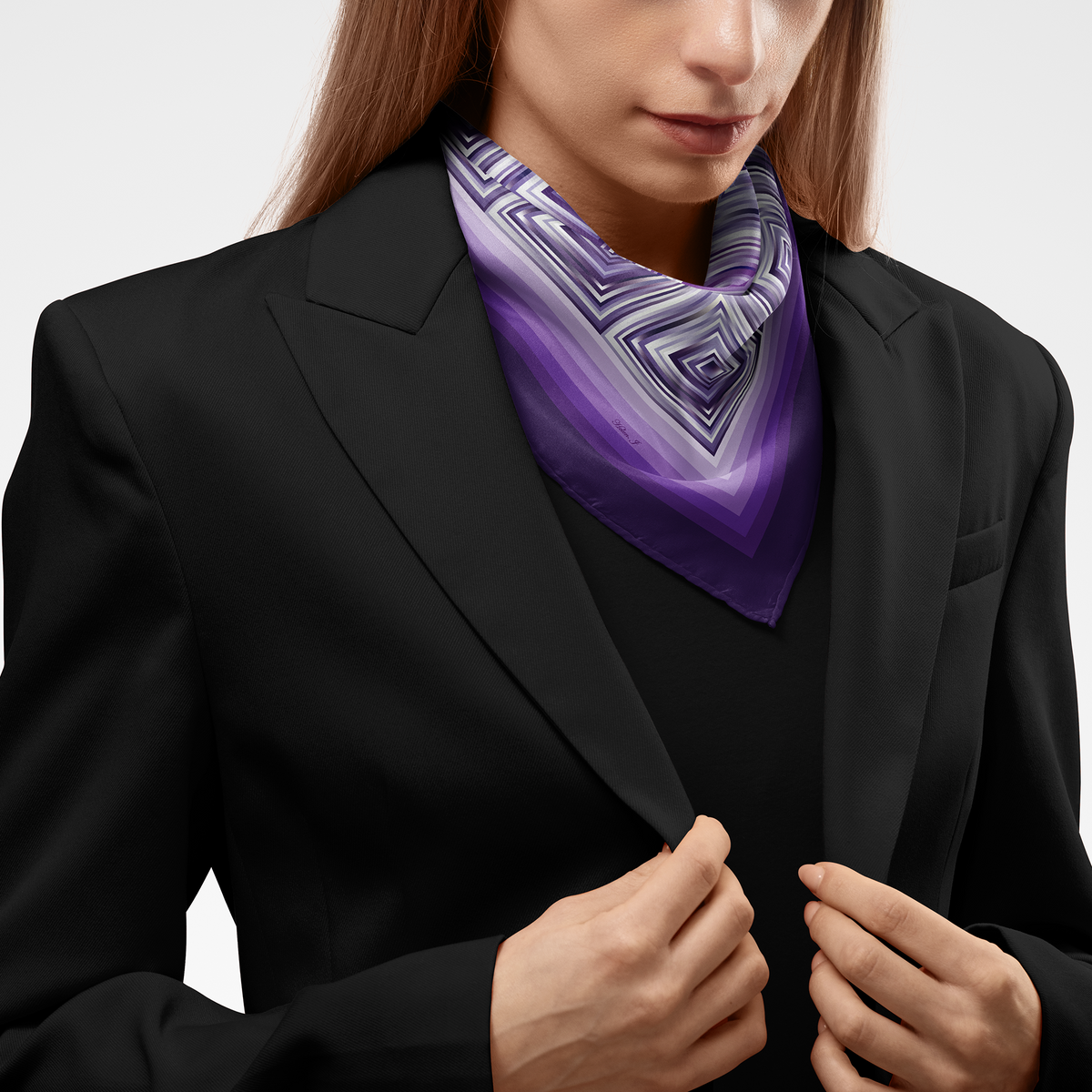 Blue John Silk Twill Scarf