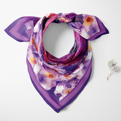 Peacock Butterfly  Silk Twill Scarf | Silktopia