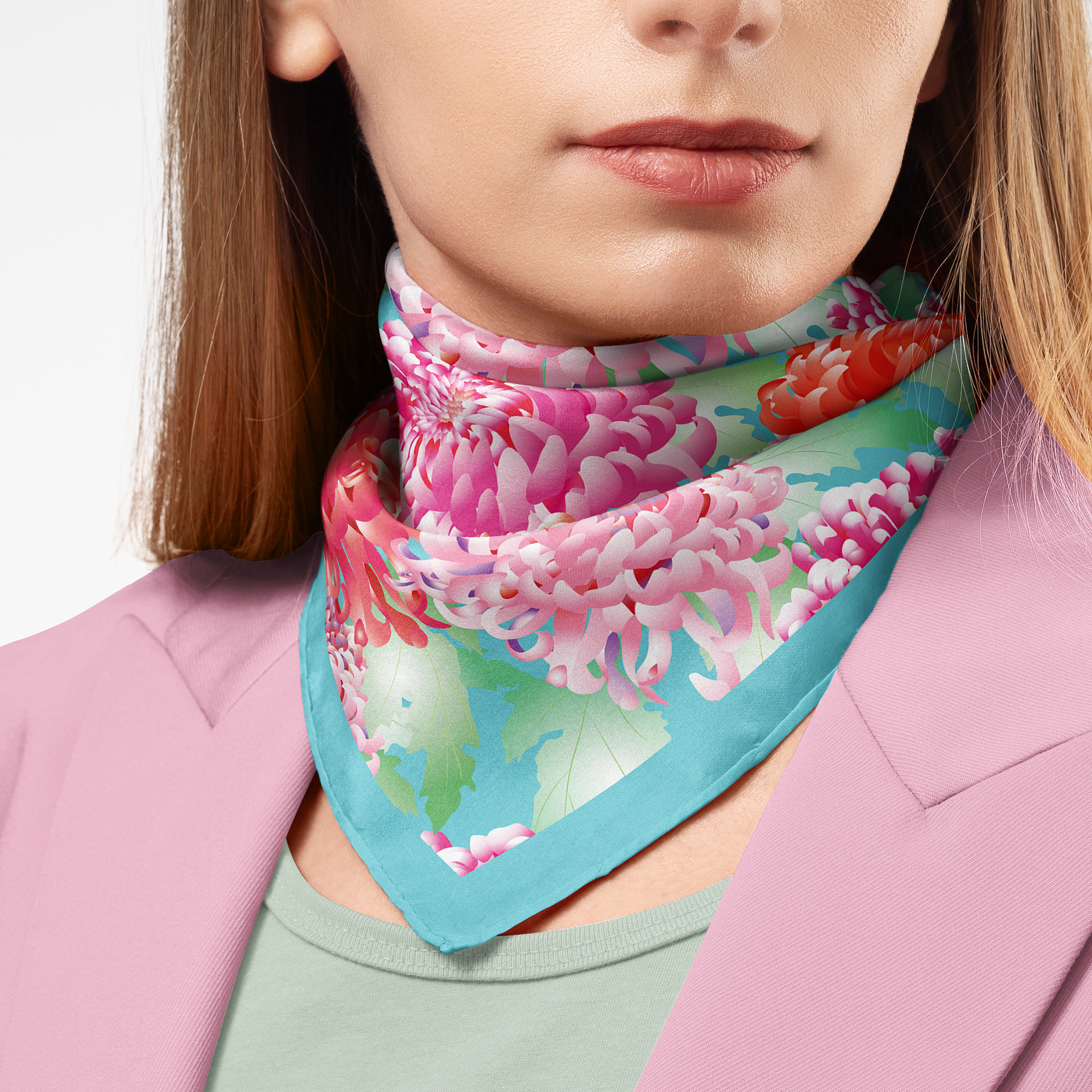 Chrysanthemum  Silk Scarf | Silktopia