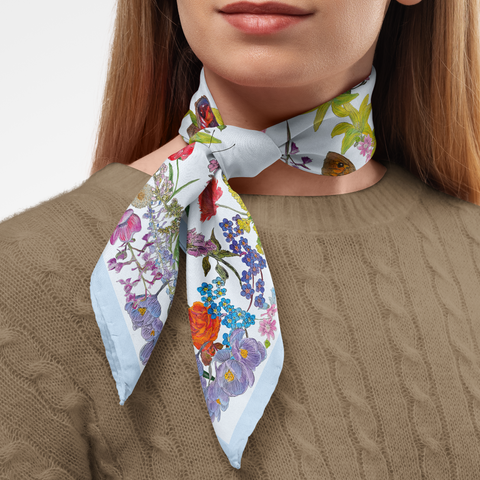 Peak Flora natural Silk Twill Scarf