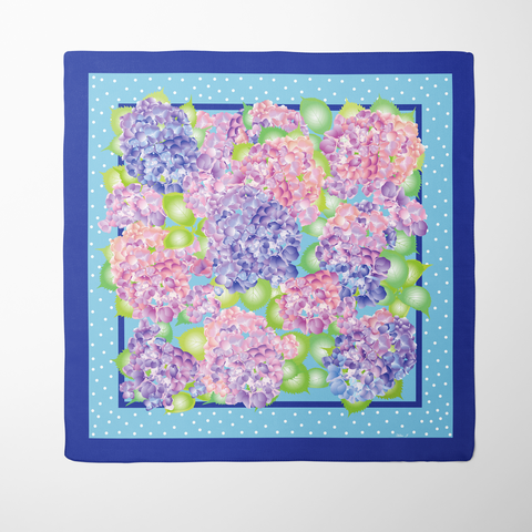 Hydrangea Silk Twill Scarf