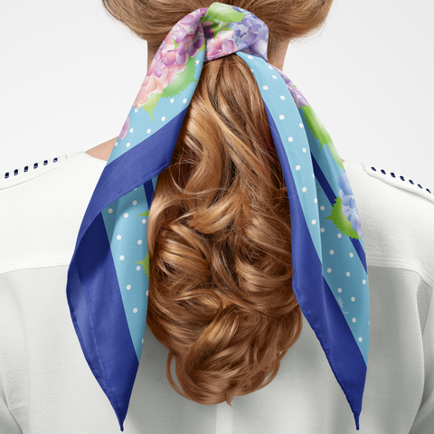 Hydrangea Silk Twill Scarf