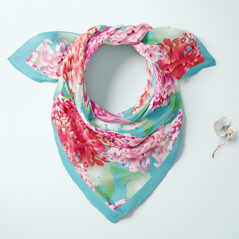 Chrysanthemum Silk Scarf | Silktopia