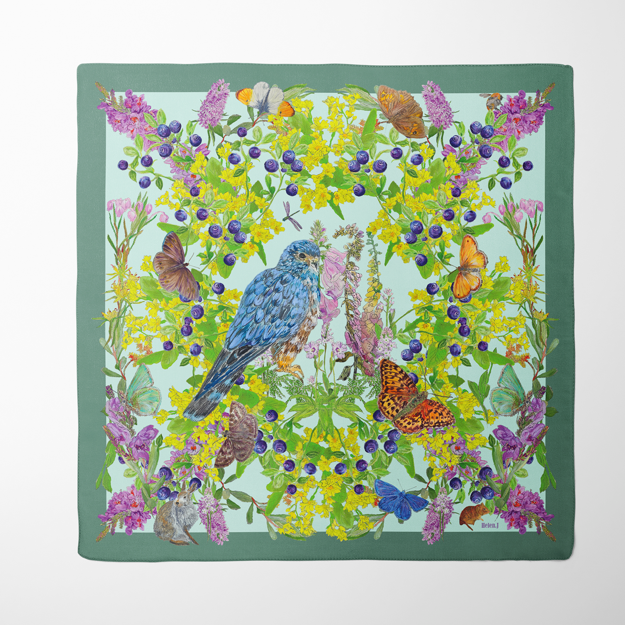 Dark Peak  Silk Twill Scarf | Silktopia