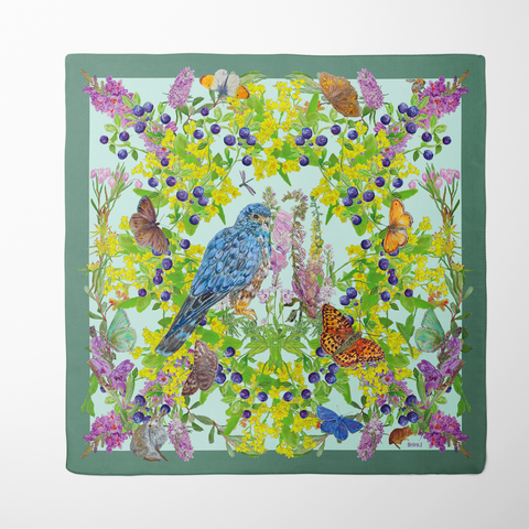 Dark Peak  Silk Twill Scarf | Silktopia