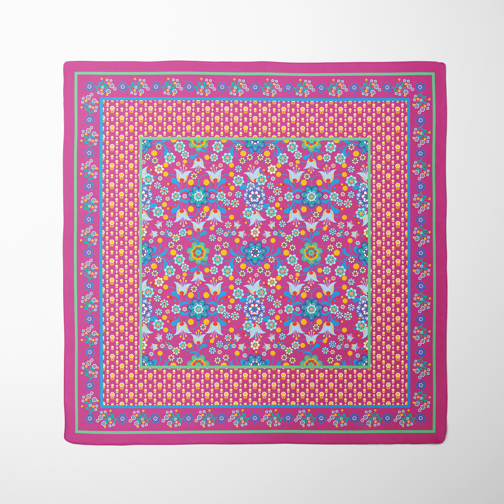 Nordic Pink Silk Twill Scarf