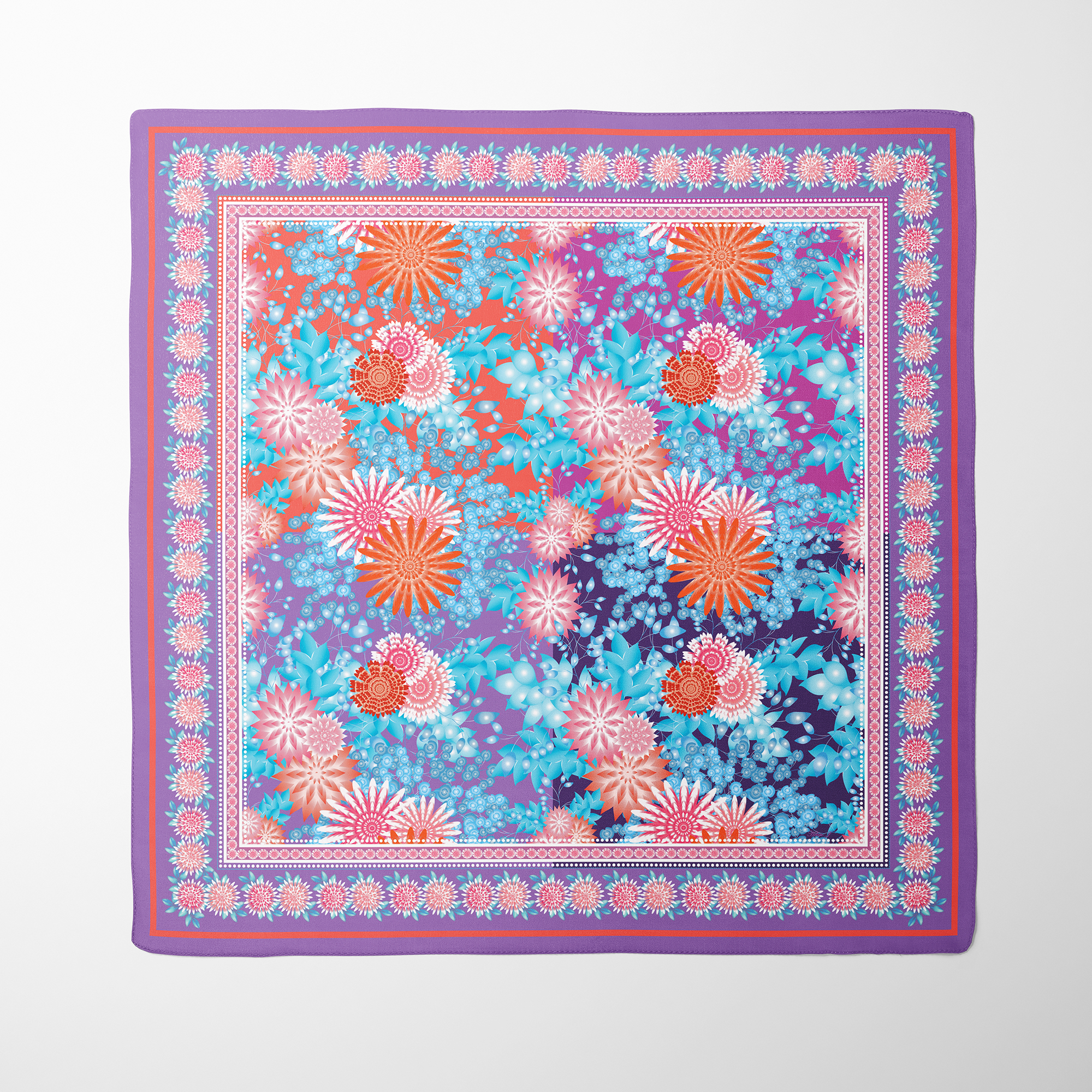 Waterlilies  Silk Twill Scarf | Silktopia