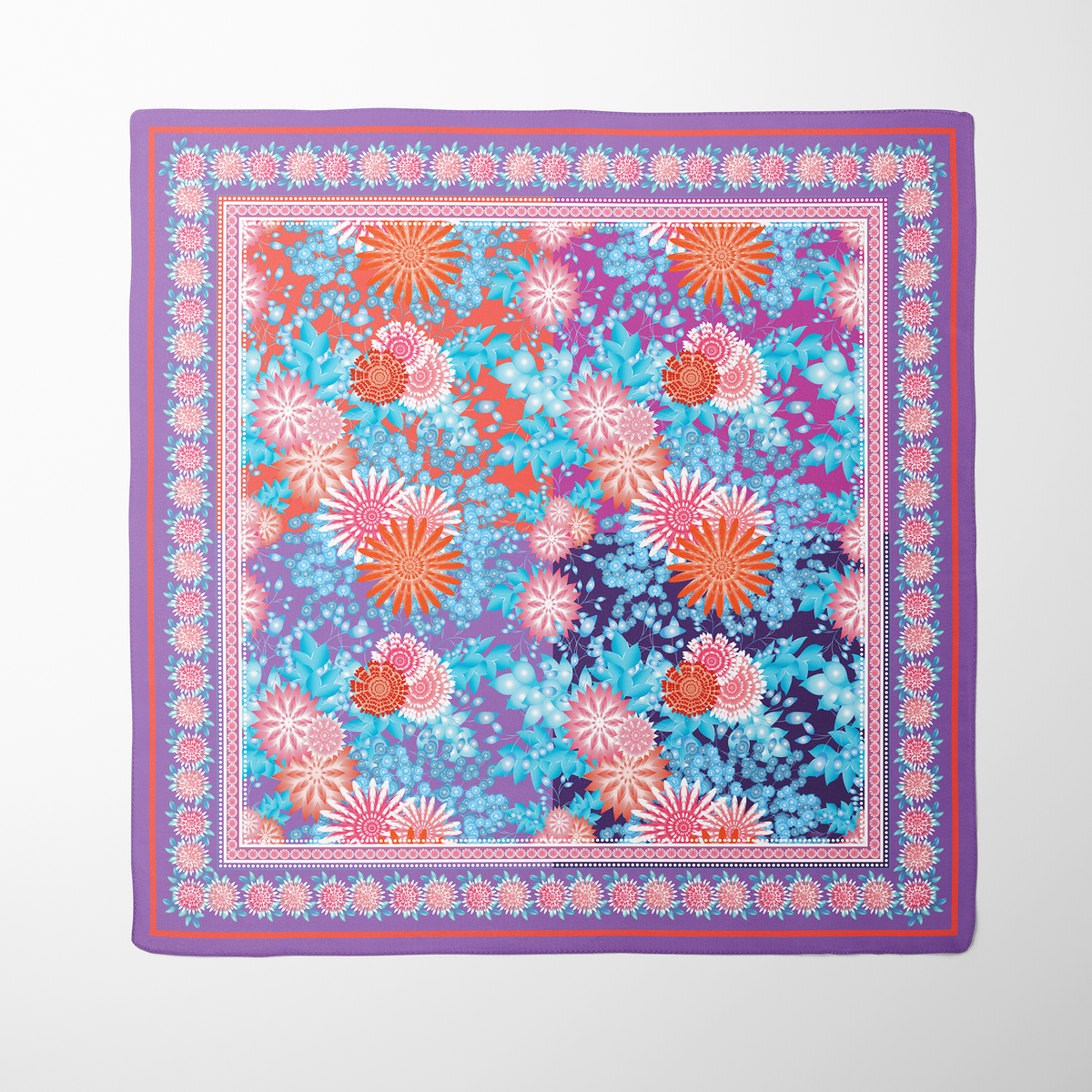 Waterlilies  Silk Twill Scarf | Silktopia