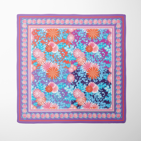 Waterlilies  Silk Twill Scarf | Silktopia