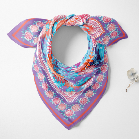 Waterlilies Silk Twill Scarf | Silktopia