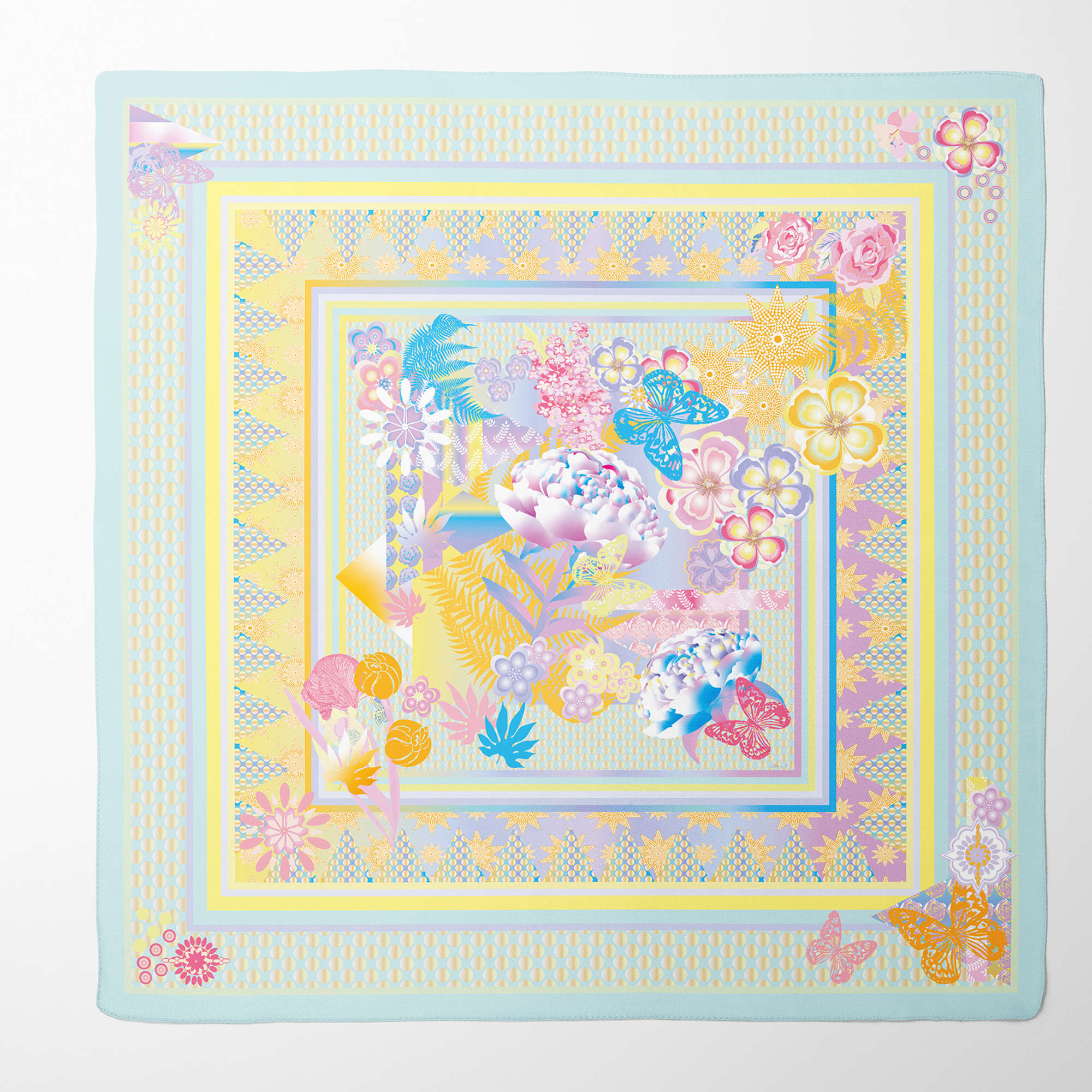 Butterflies Silk Twill Scarf | Silktopia