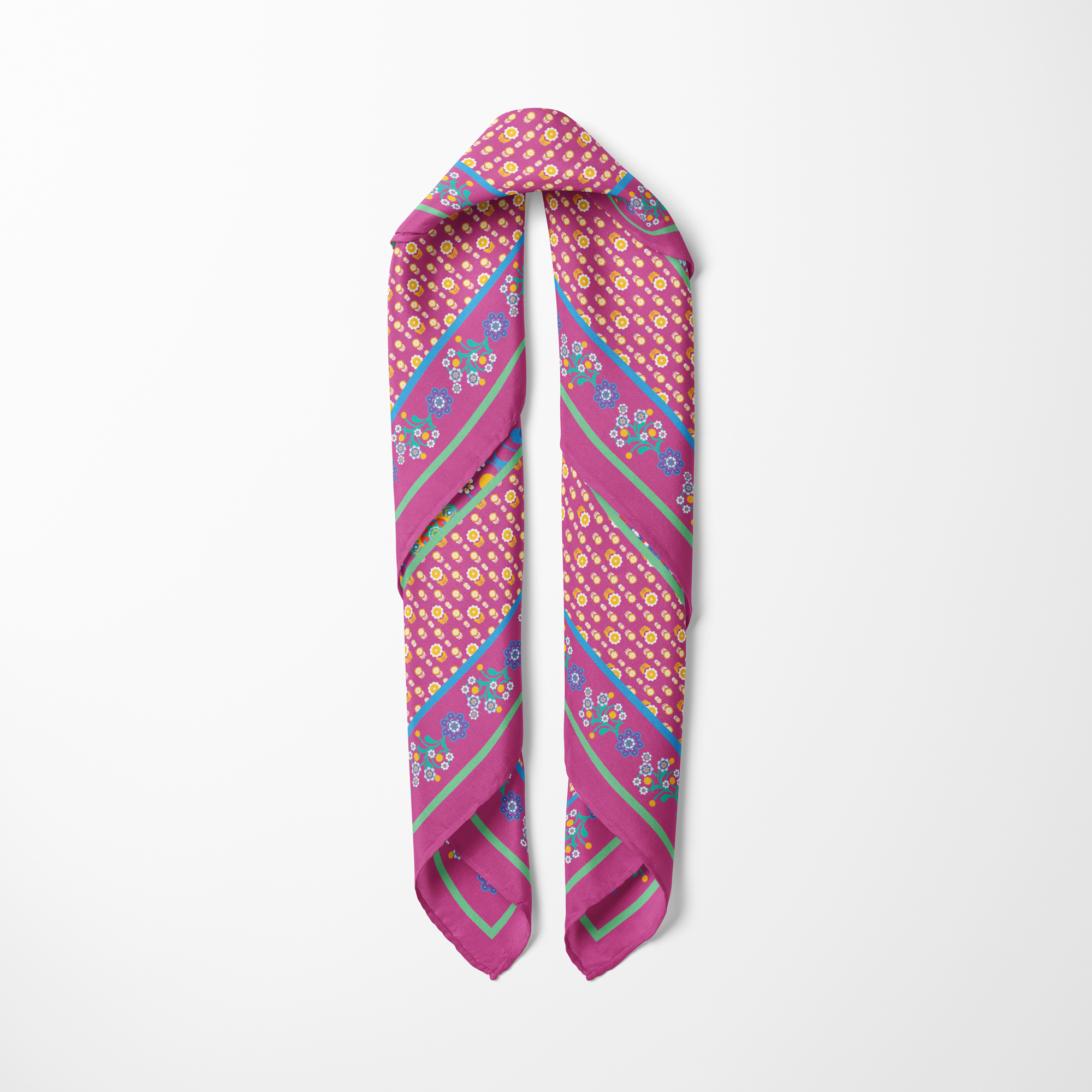 Nordic Pink Silk Twill Scarf