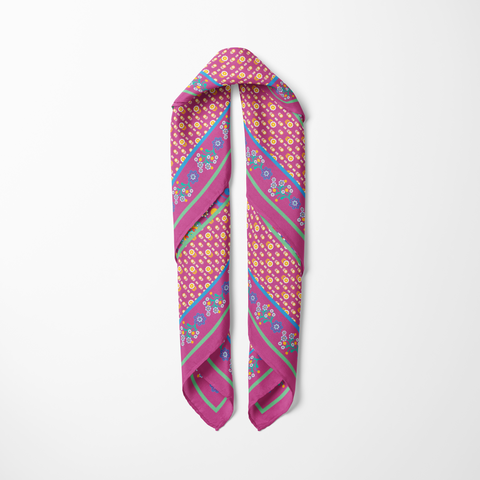 Nordic Pink Silk Twill Scarf