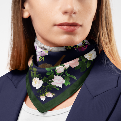 Secret Garden Silk Twill Scarf