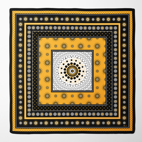 Water Circles Silk Twill Scarf | Silktopia