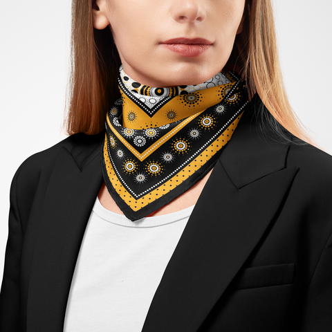 Water Circles Silk Twill Scarf | Silktopia