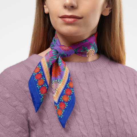 Dahlia Silk Twill Scarf | Silktopia