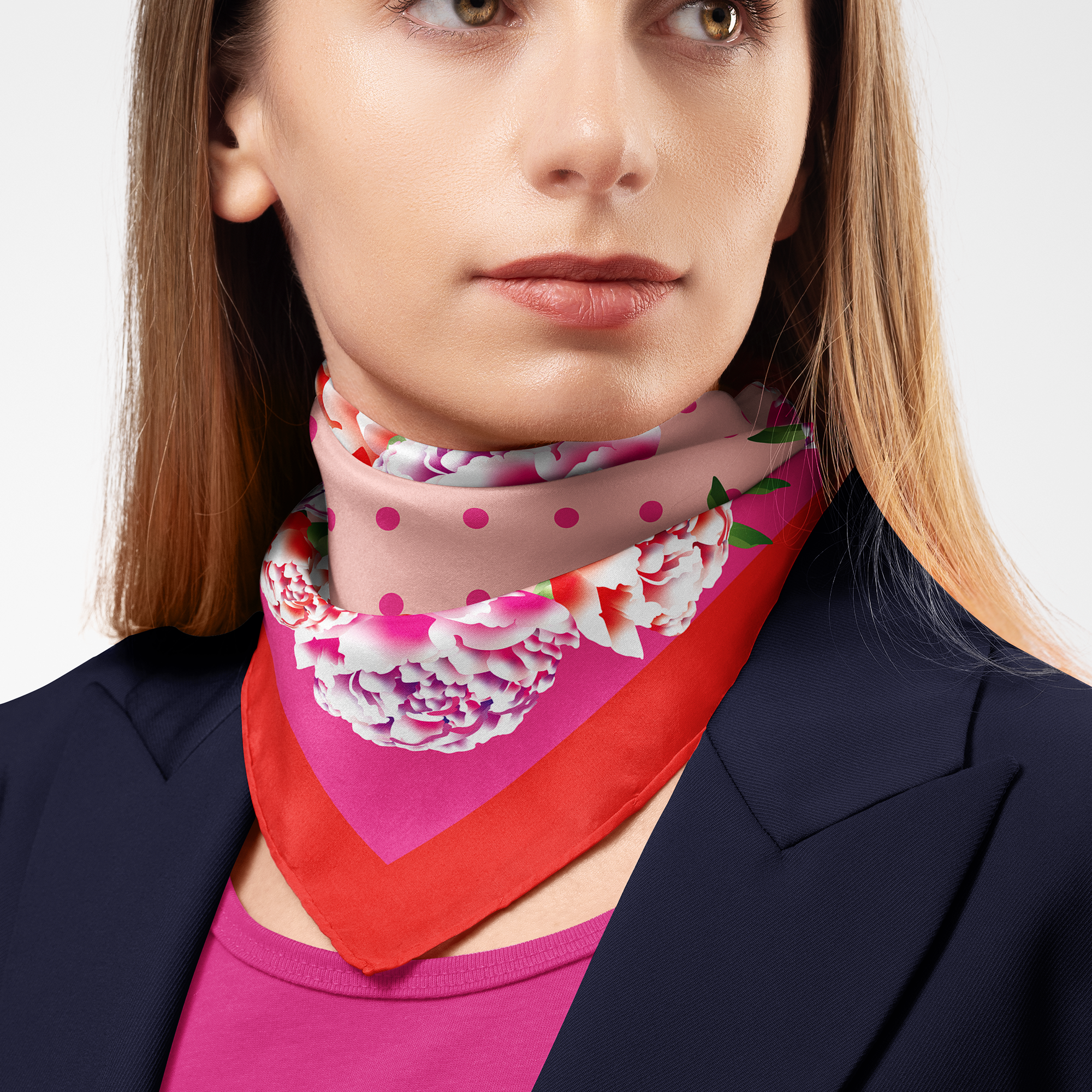 Peony  Silk Twill Scarf