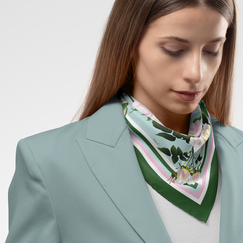 Rose Silk Twill Scarf