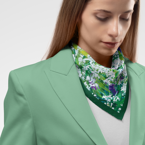 Wild Flowers Silk Twill Scarf