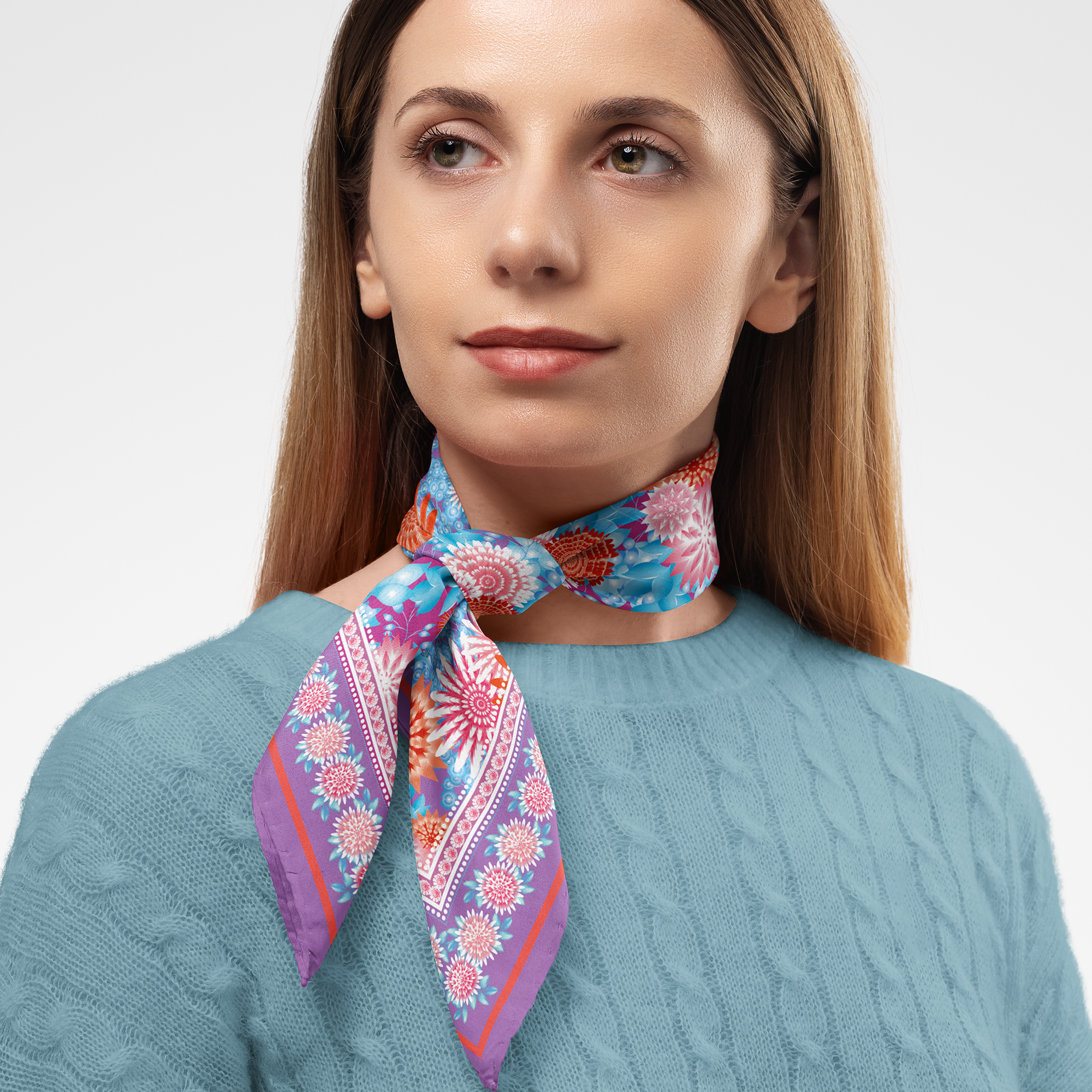 Waterlilies Silk Twill Scarf | Silktopia