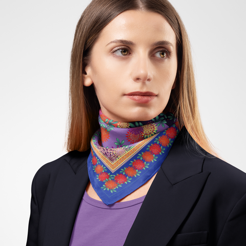Dahlia Silk Twill Scarf