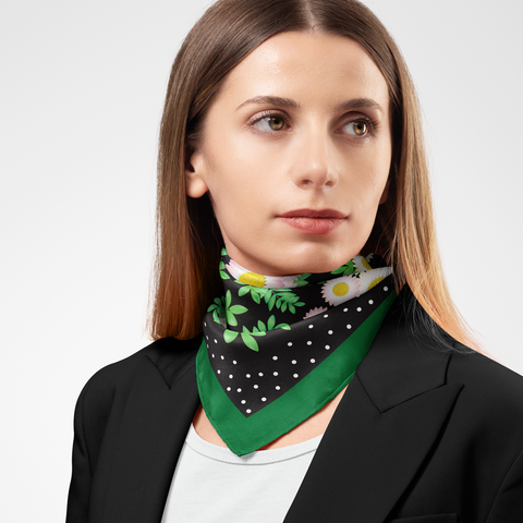Daisy Silk Twill scarf