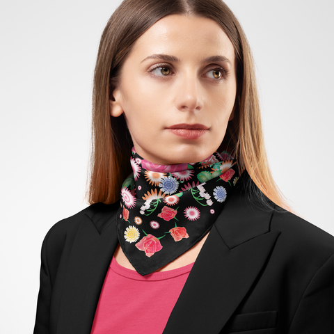 English Rose  Silk twill Scarf