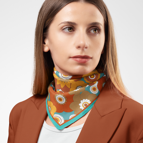 Retro Silk Twill Scarf