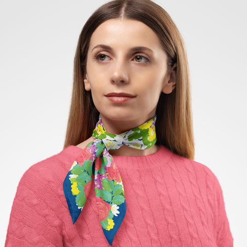 Spring Flowers Silk Scarf