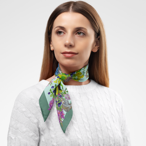 Dark Peak  Silk Twill Scarf | Silktopia
