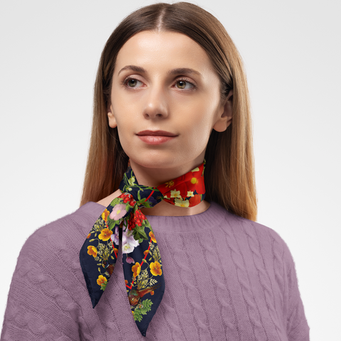 Pheasant Silk Twill Scarf
