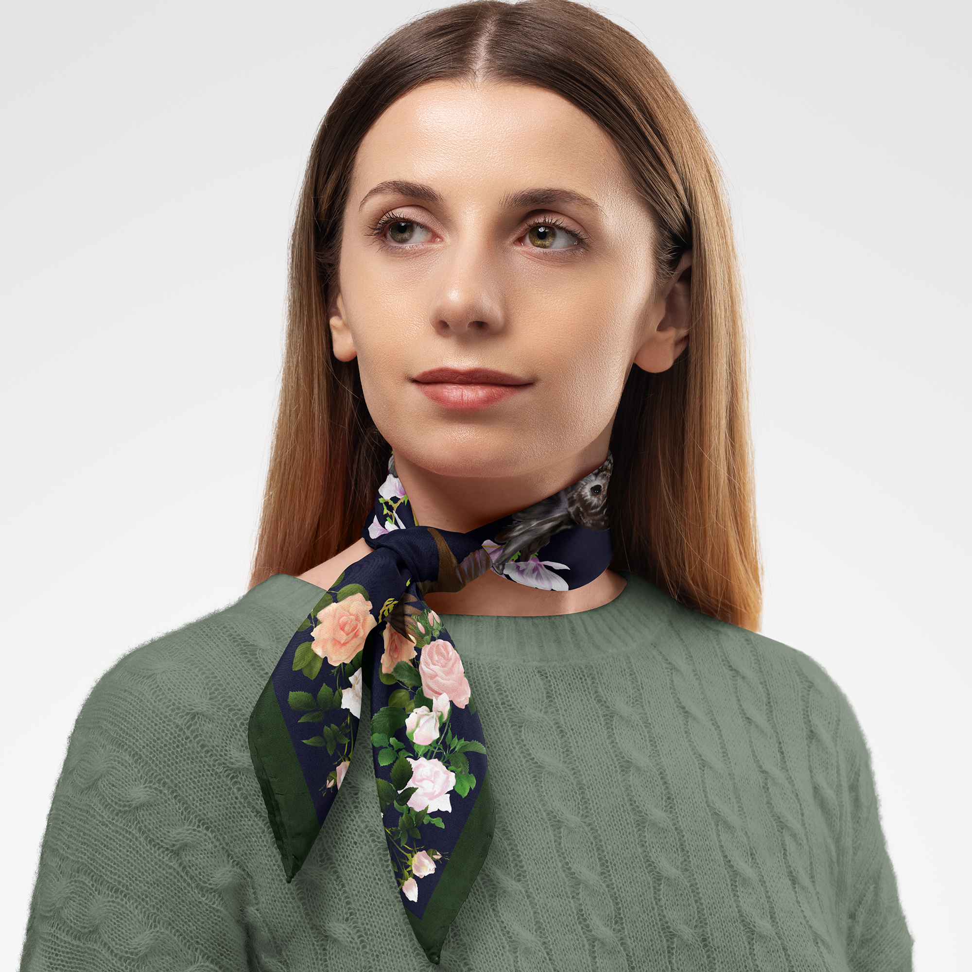 Secret Garden Silk Twill Scarf