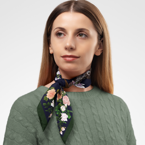 Secret Garden Silk Twill Scarf