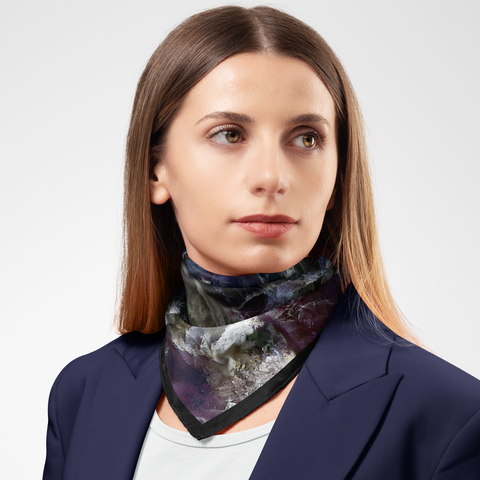 Blue John Stone Silk Twill Scarf