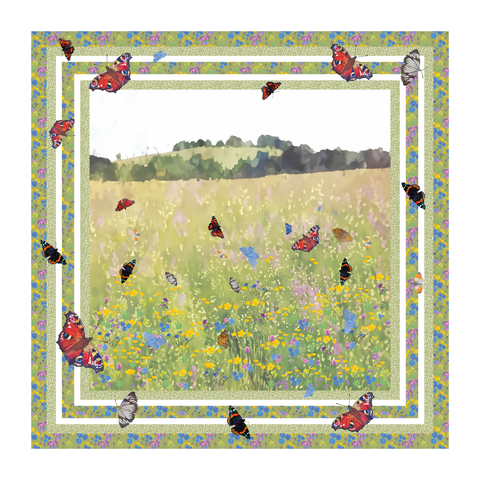 Meadow Flowers Silk Twill Scarf