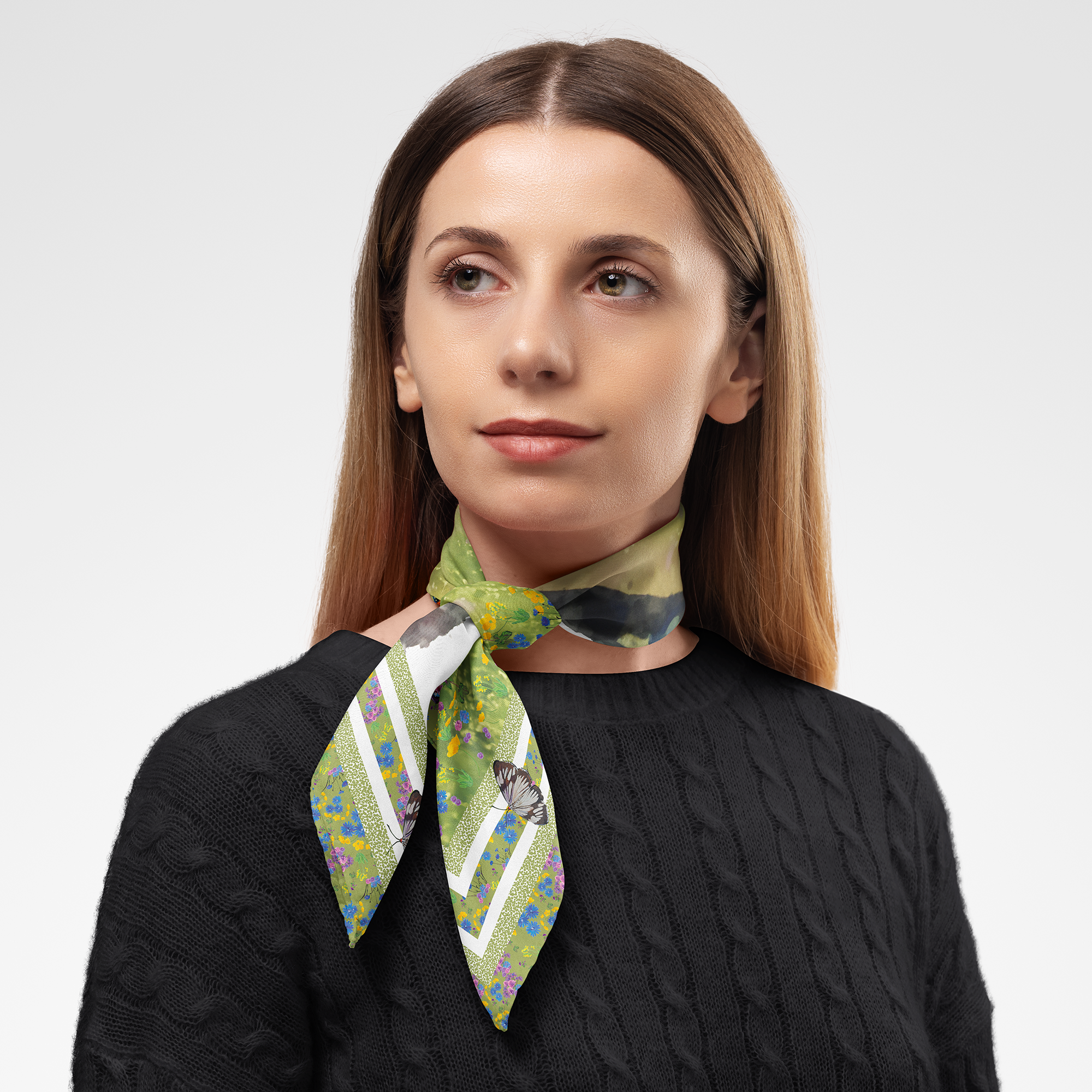 Meadow Flowers Silk Twill Scarf