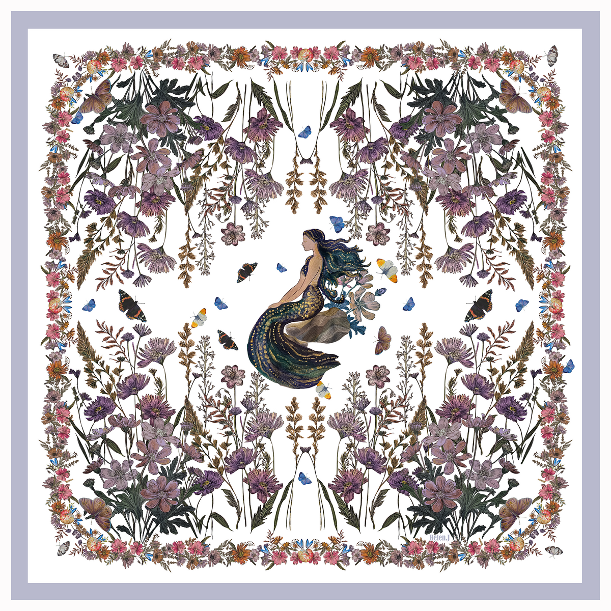Mermaid’s Pool Silk Twill Scarf