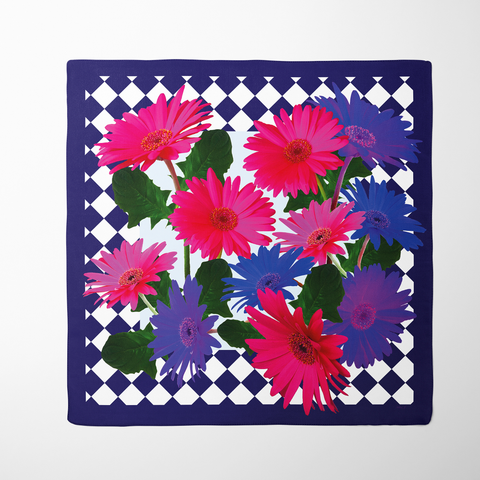 Gerbera Daisy Silk Twill Scarf
