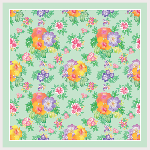 China Rose Silk Twill Scarf