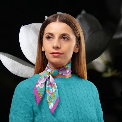 Blossom Silk Twill Scarf