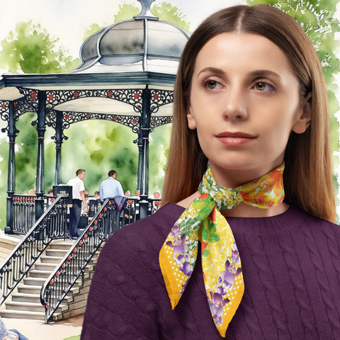 Iris Silk Twill Scarf