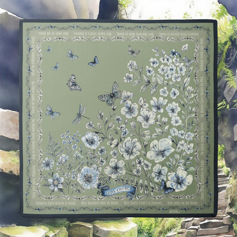 Luds Church – Floral Silk Twill Scarf